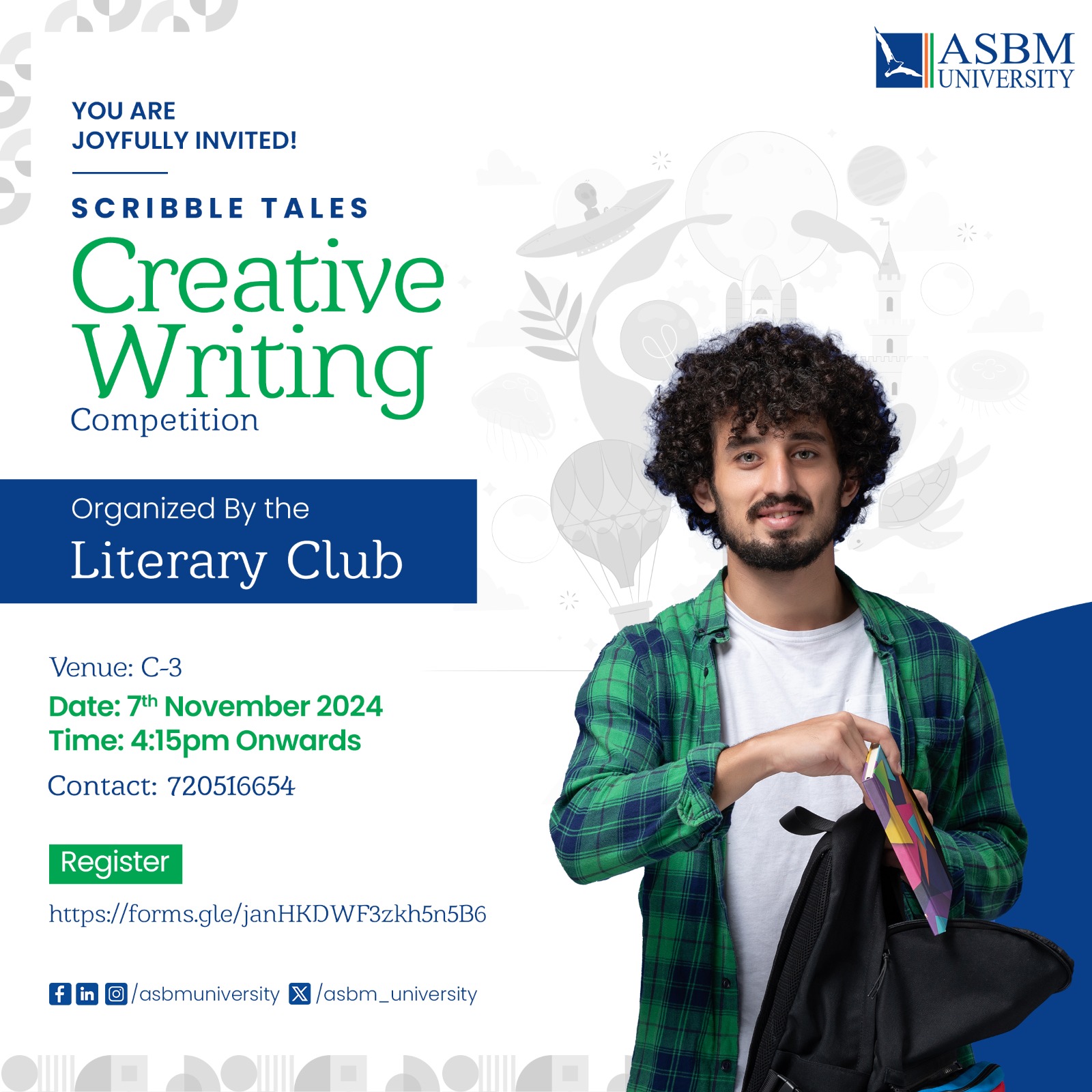 ASBM University Announces “Scribble Tales” Creative Writing Competition by the Literary Club